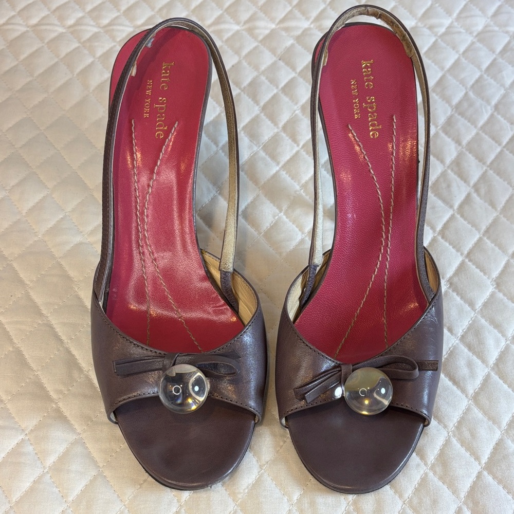 Kate Spade New York Hattie
Leather Slingback Heels Open Toe
Women's Size 7.5